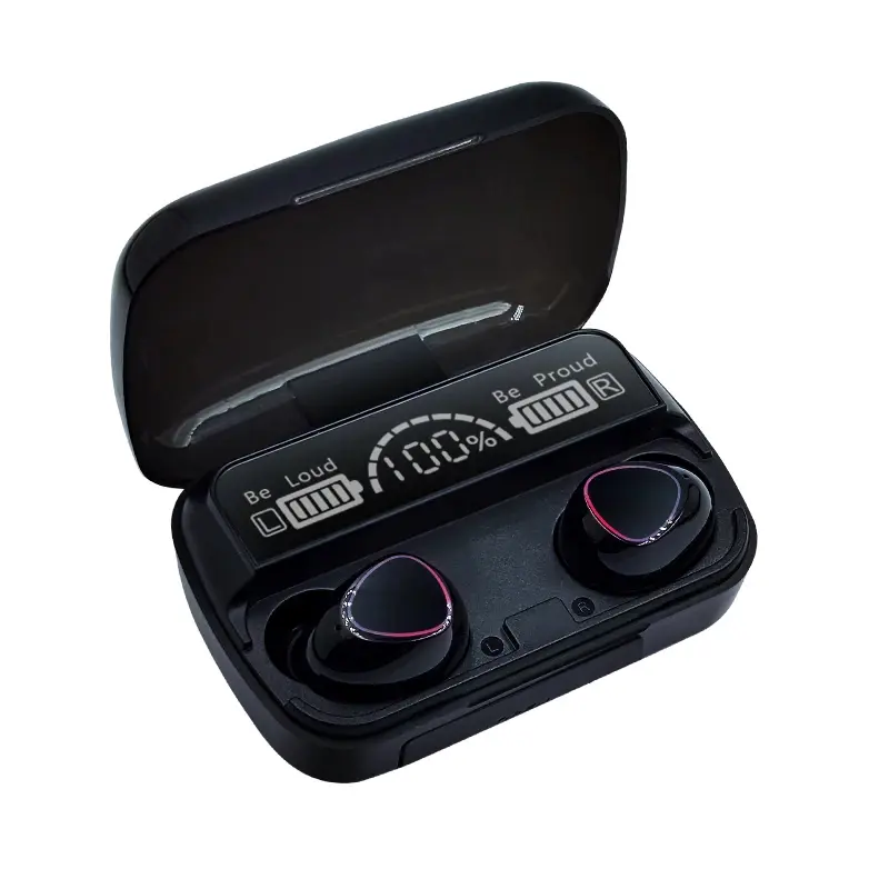 M10 TWS Wireless Earbuds – LED Display & Powerbank